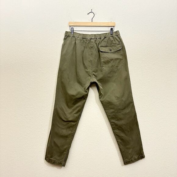 OUTERKNOWN Mens Paz Drawstring Waist Khaki Pants in Sage Green - Picture 4 of 13